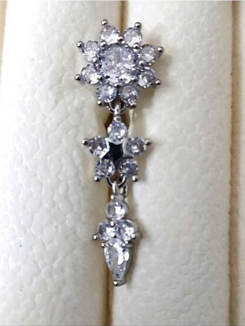 FLOWER Crystal BELLY BUTTON RING Multi GEMS